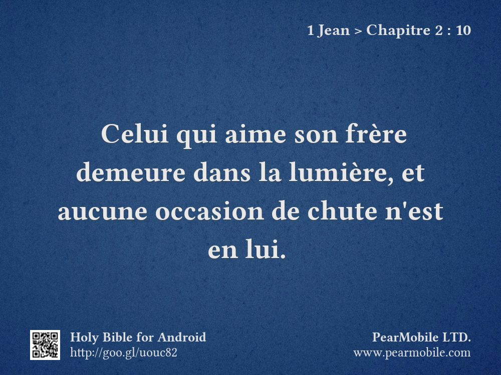 1 Jean, Chapitre 2:10